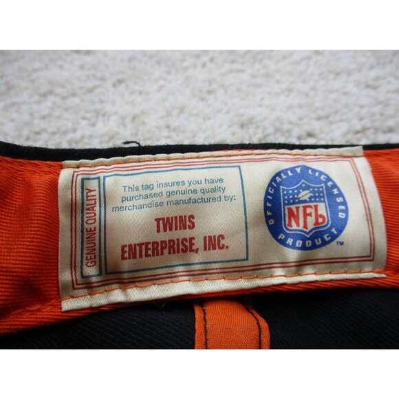 Cincinnati Bengals Hat Cap Strap Back One Size Black Orange NFL Football Mens - Picture 9 of 10